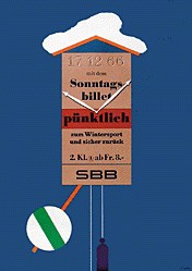Brun Donald - SBB - Sonntagsbillet