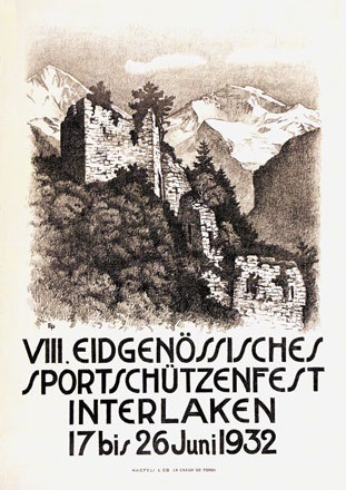 Monogramm E.P. - Schützenfest Interlaken