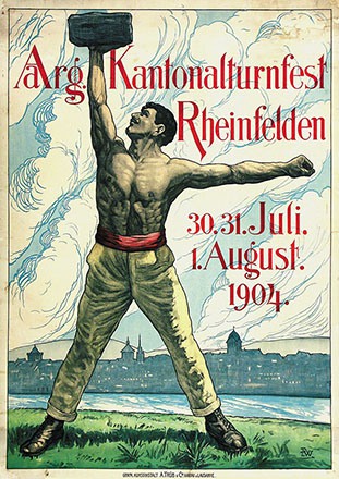 Monogramm P.W. - Aarg. Kantonalturnfest Rheinfelden