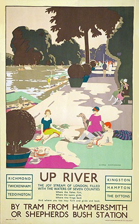 Sheringham George - Up river by tram from