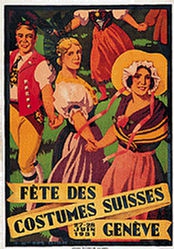 Courvoisier Jules - Féte des Costumes Suisse Genève