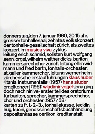 Müller-Brockmann Josef - Musica viva