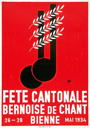 Monogramm A.B. - Fête cantonale bernoise de Chant