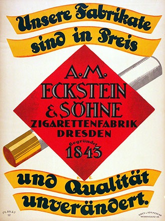 Monogramm K.E. - Eckstein Cigaretten