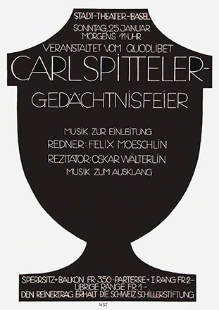 Stoecklin Niklaus - Carl Spitteler Gedächnisfeier