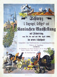 Monogramm F.S.W. - 1. Singvogel-, Geflügel und 	