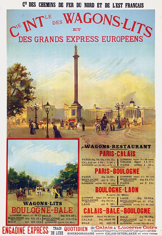 Affiche chemin de fer Cie Inter Nord Express des Wagons-Lits 