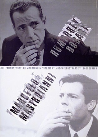 Schraivogel Ralph - Humphrey Bogart / Marcello Mastroianni