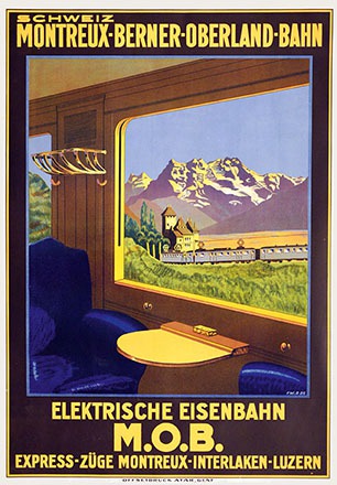 Monogramm F.W. B - Elektrische Eisenbahn - MOB